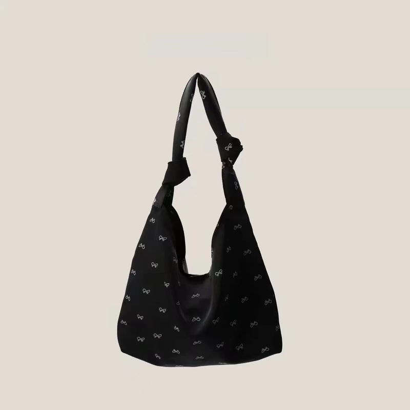 Borsa pieghevole a tracolla in tela con fiocco Nicole Design_voghion.com