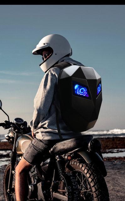 LED-lokomotiv-ryggsekk Skjerm-ryggsekk Forretningsreiser Laptop-ryggsekk Herre utendørs ryggsekk Motorsykkel Sykkelryggsekk_voghion.com