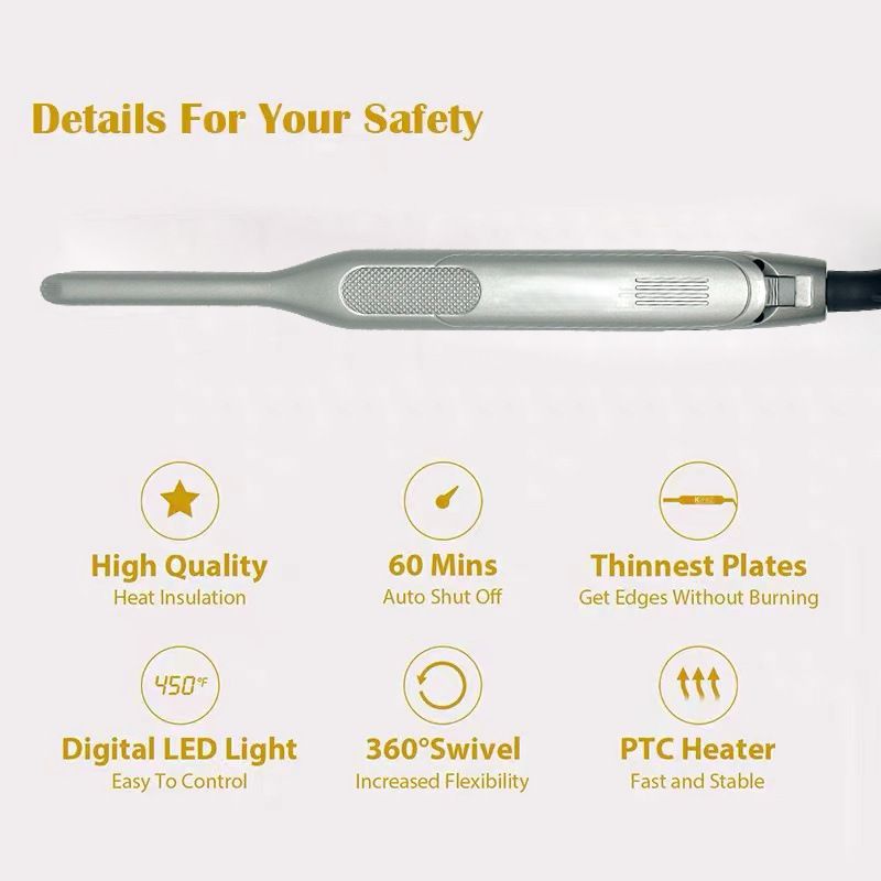 Lockenwickler, neuer Lockenstab mit kleiner Welle, Herrenbart, kleiner Lockenstab, 3D-Keramik, temperaturregulierender Haarglätter, Glättplatte_voghion.com