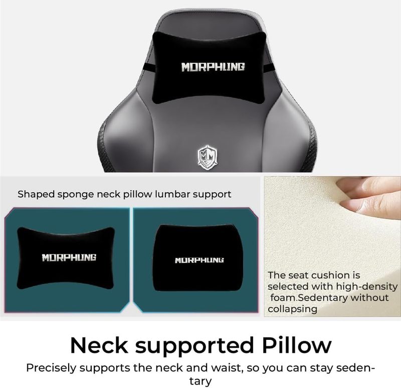 Gaming Chair – Dynamic Lumbar Support & Plush Seat, 360° Swivel Ergonomic Chair For Office & Gaming (Pink/White)_voghion.com