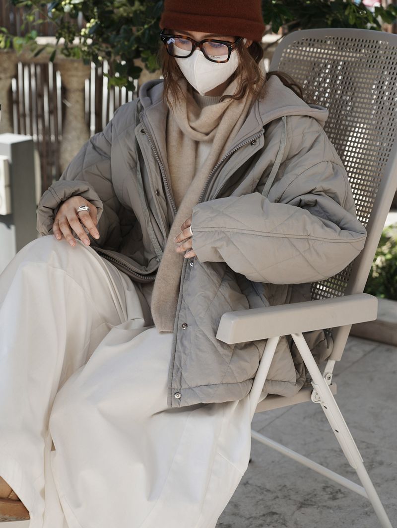 Giacca corta monopetto con cappuccio e motivo a rombi, stile Louvre, per ragazza, invernale, nuova, giapponese, morbida e ampia_voghion.com