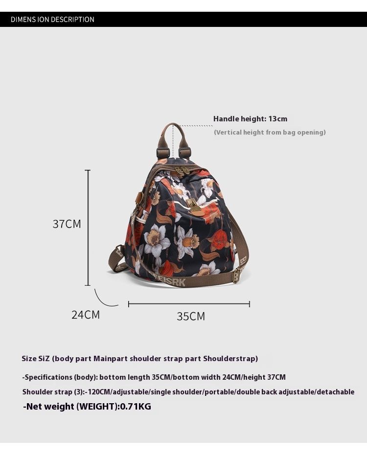 China-Chic style optional pattern printed casual travel lightweight backpack women's fashion large capacity handbag_voghion.com