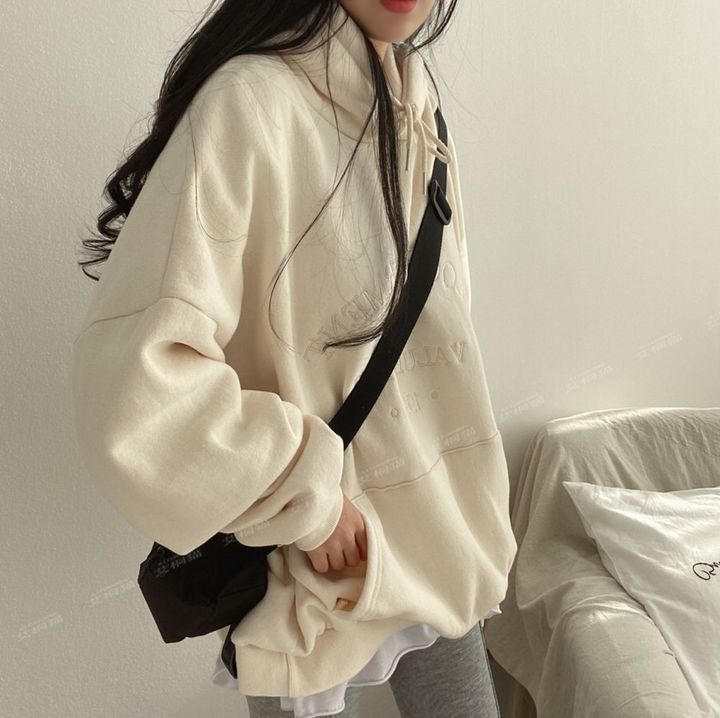 100% velvet thickened high-end fashionable hooded sweatshirt women's warmth, plus size autumn and winter, outerwear for_voghion.com