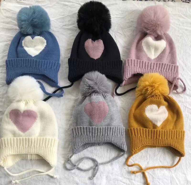 Plattform für die Pflege von Strickbabys, Fellknäuelmützen für Kinder, geflochtenes Haar mit Plüschisolierung_voghion.com