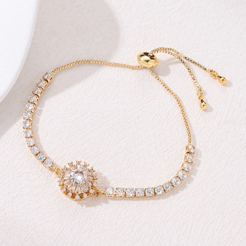 Women's Jewelry Minimalist Love Heart Bracelet With Evil Eye Charm - Geometric Boho Style Adjustable Chain Everyday Devil Eye Geometric Heart Bracelet_voghion.com