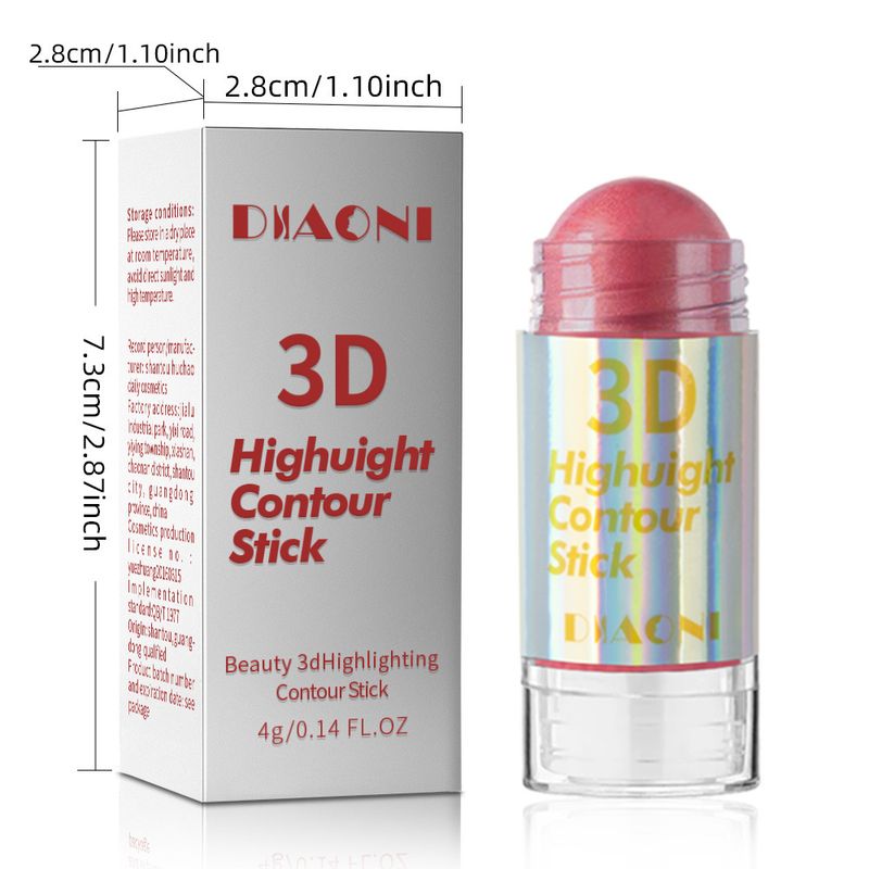 DIAONI Cream Blush Stick – Feuchtigkeitsspendende und verblendbare Wangenfarbe – Tragbares Twist-Up-Design_voghion.com