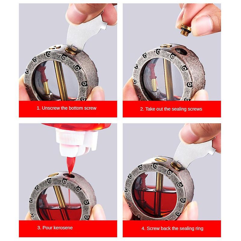 Vintage-Grabenfeuerzeug, transparentes Kerosinfeuerzeug, antikes Steampunk-Feuerzeug, cooles, einzigartiges Feuerzeug für Männer (kein Brennstoff)_voghion.com