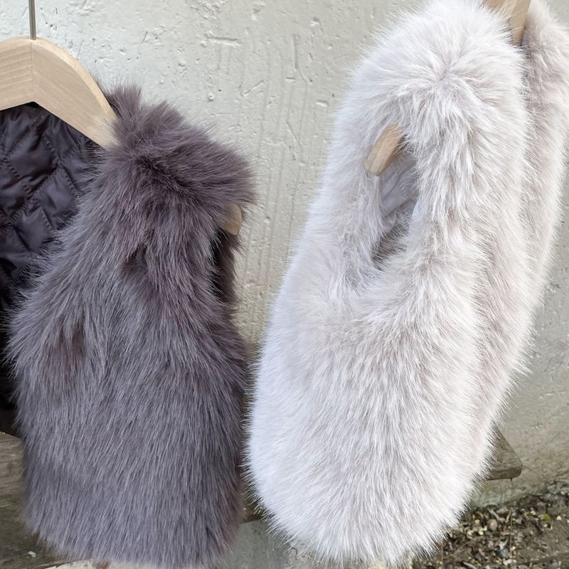 Kunstpelzweste für Mädchen – ärmellose Pufferjacke für den Winter, weich und stylisch, ein prinzessinnenwürdiges Lagenteil für Kleinkinder und Kinder_voghion.com