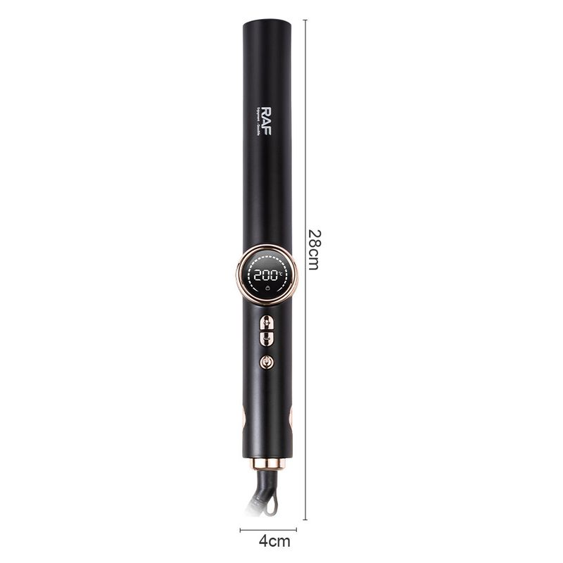 RAF Europäischer Standard Negative Ionen Salon Haarglätter Lockenwickler Dual-Use Glättungs- und Lockenwerkzeug_voghion.com