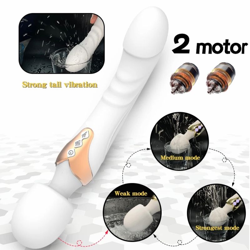 Leistungsstarker Vibrator Dildo Zauberstab für SexToys 10 Modi Klitoris_voghion.com