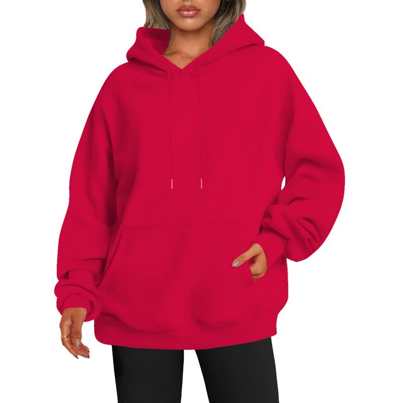 Hanorac cu glugă unisex de mărime mare, cu mâneci goale și panouri luminoase, de culoare solidă_voghion.com