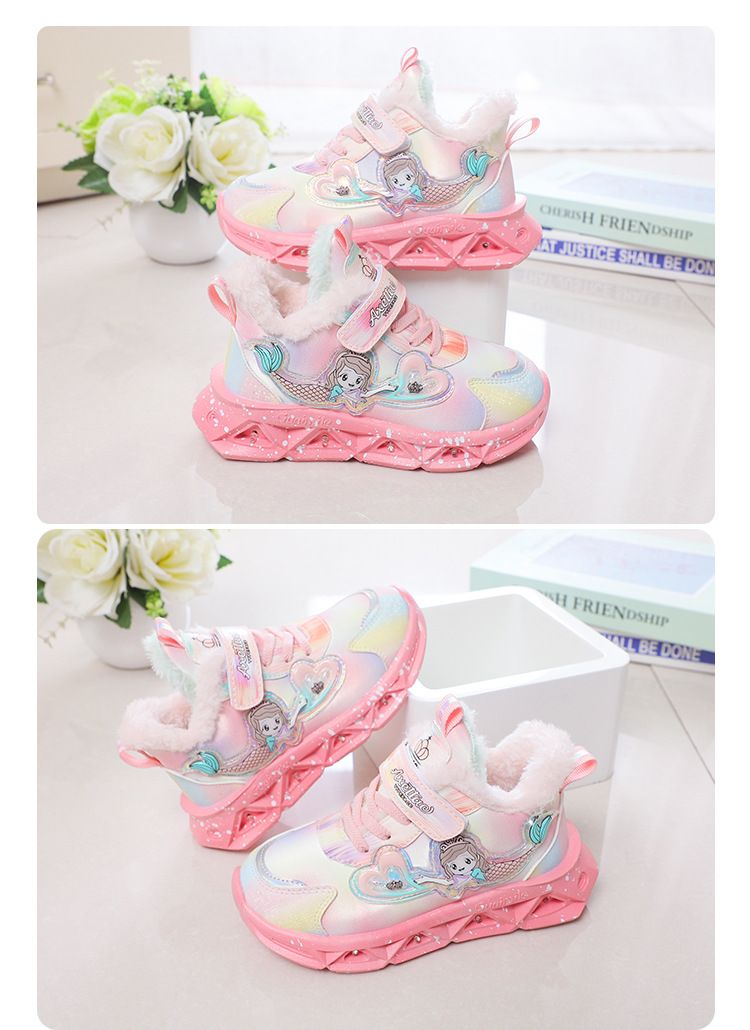 Children with light sneaker 2024 spring and autumn mesh breathable children's shoes medium and small children Princess lightweight casual shoes_voghion.com