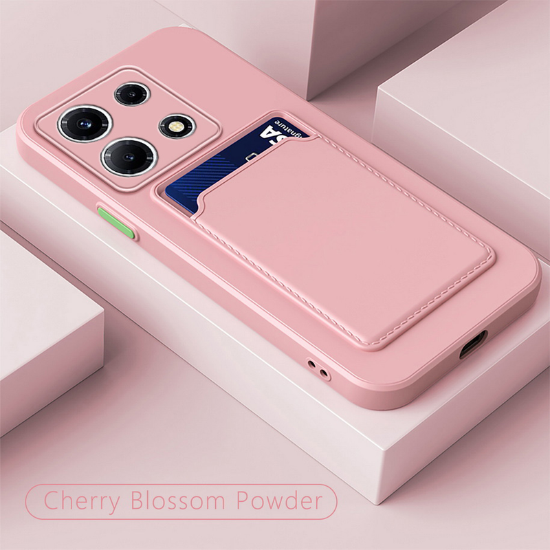 Liquid Silicone Case For INFINIX Note 30 VIP note 12 11 Pro 10 Pro Hot 20 20i 20s 11S NFC 11 10T 10S Card Pocket Slot_voghion.com