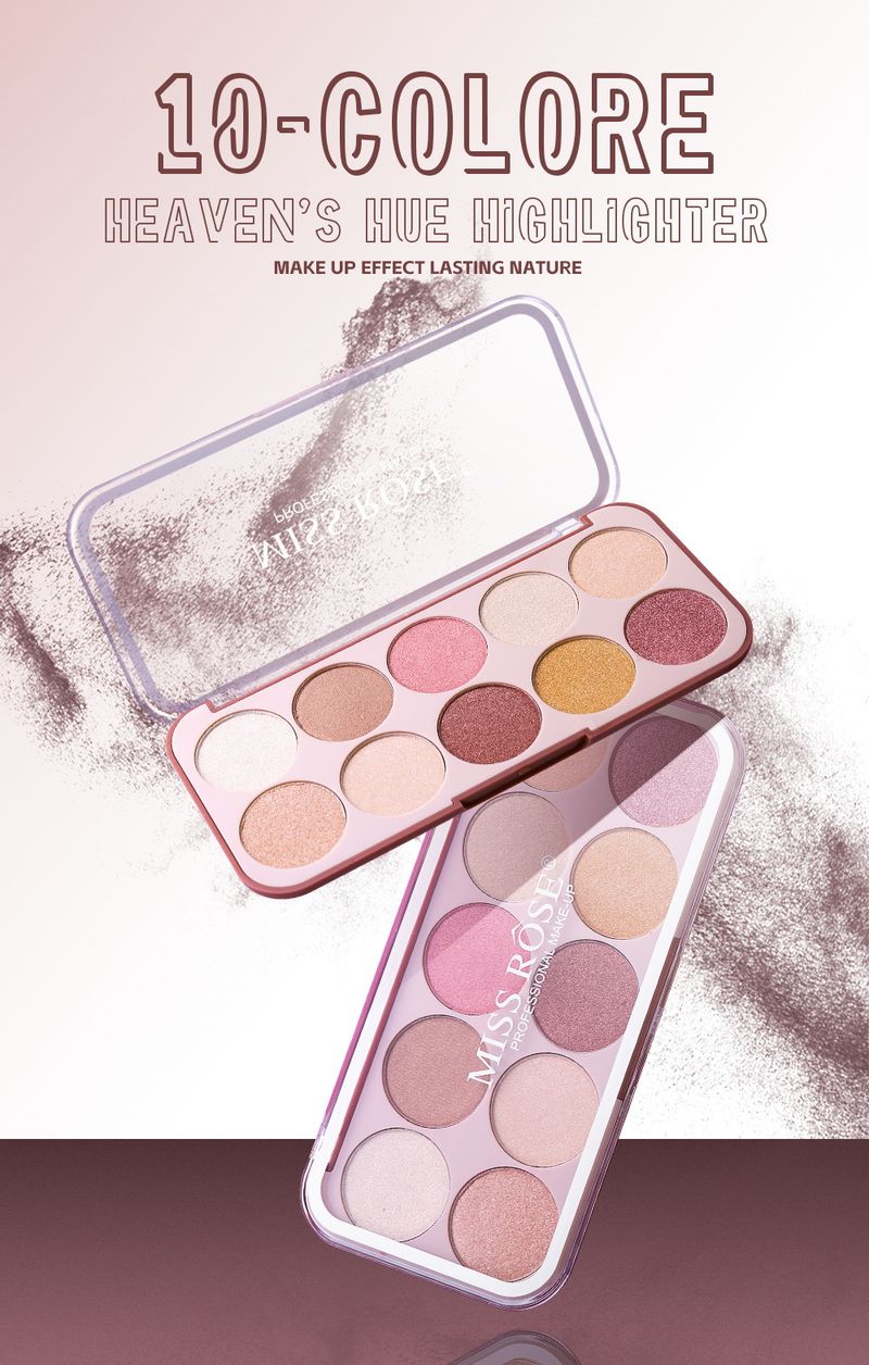 MISSROSE Natural Brightening Rouge Blush Palette Facial Contouring Pearlescent Fine Glitter Highlighter One Piece Palette Makeup_voghion.com