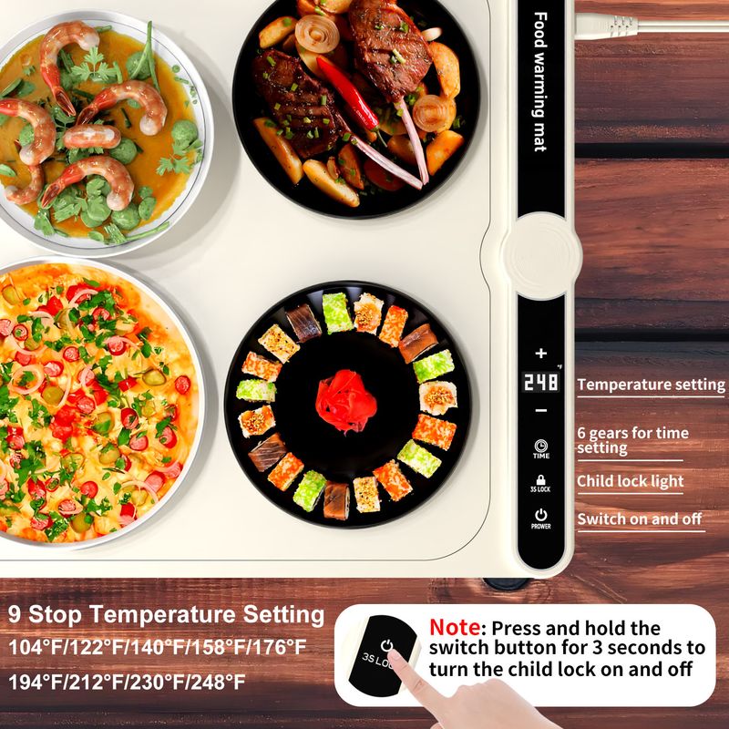 Cuscinetto isolante per tavolo da pranzo arrotolabile in silicone flessibile multifunzionale per il riscaldamento degli alimenti in casa_voghion.com