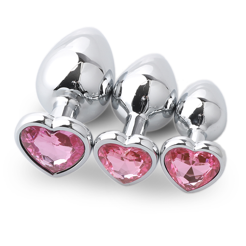 Anal Plug Sex Toys Heart Stainless Steel Crystal Anal Plug Smooth Steel Butt Plug Stimulator For Women Male Ad_voghion.com