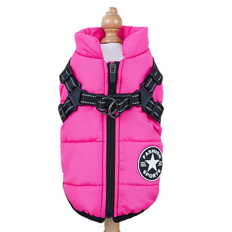 Giacca per cani di grossa taglia con imbracatura, vestiti caldi invernali per cani, per Labrador, impermeabile, cappotto per cani di grossa taglia, chihuahua, bulldog francese_voghion.com