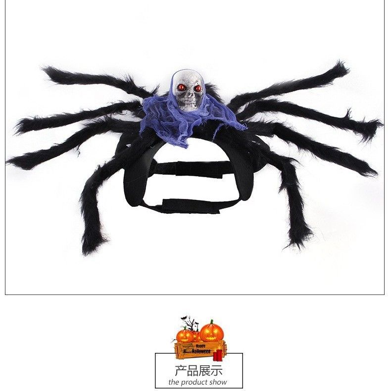 Costume da imbracatura per animali domestici a forma di ragno, per Halloween, per cani e gatti di piccola taglia, per la trasformazione del teschio_voghion.com