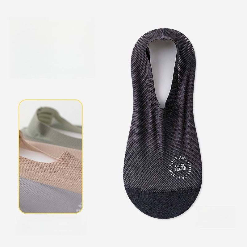 Calzini da barca da uomo, estivi, in seta ghiacciata, deodoranti, invisibili, con suola in puro cotone, calzini da lavoro corti, non fanno cadere il tallone, calzini da uomo_voghion.com