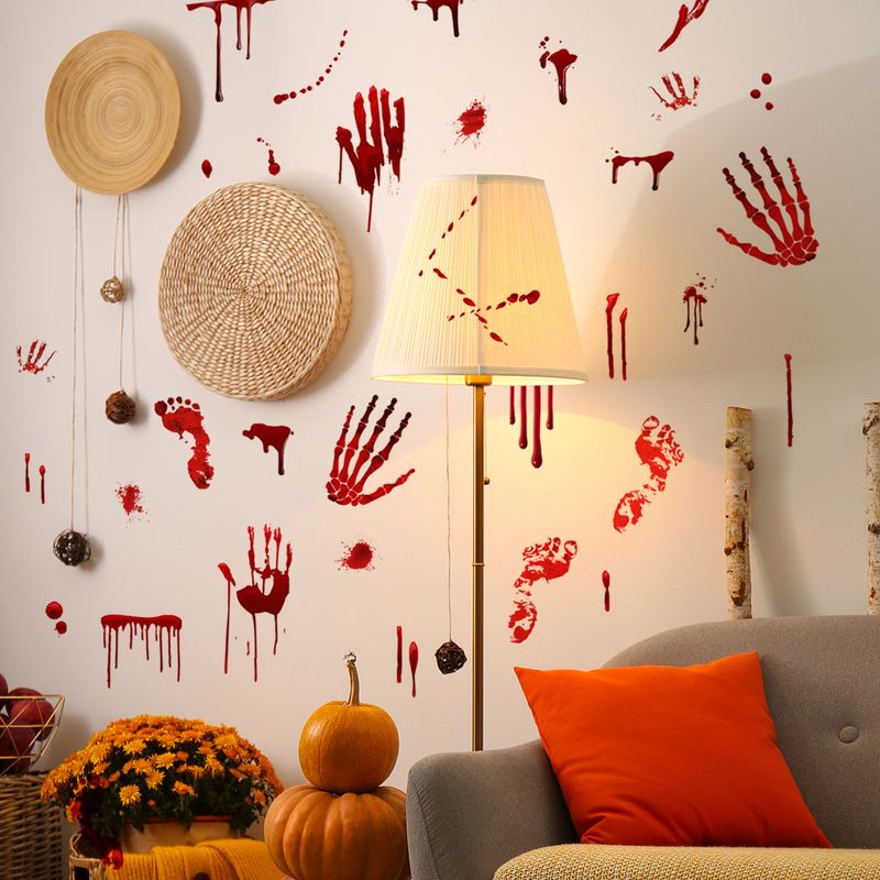 Aufkleber Halloween Blut Handabdruck Fußabdrücke Dekorative Wandaufkleber Fensteraufkleber Wohnzimmer Schlafzimmer Hintergrund Home Dekoration Aufkleber_voghion.com