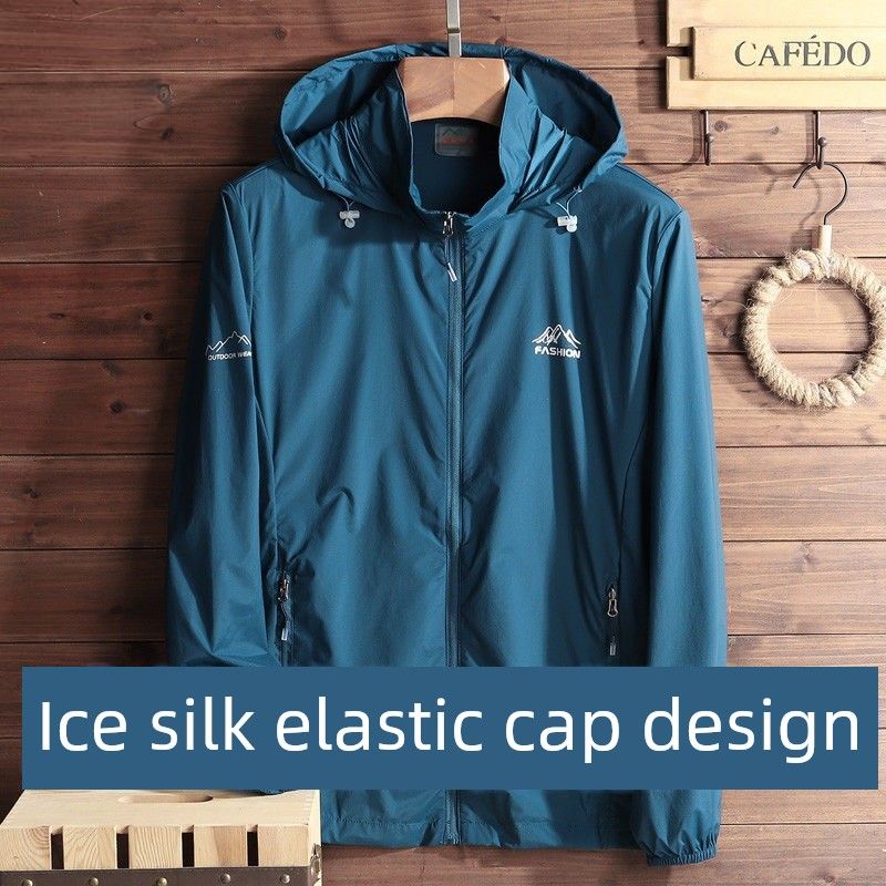 Jpdun Summer Ultra-Thin Breathable Raincoat Sun-Protective Clothing_voghion.com