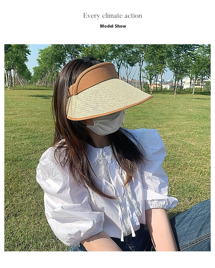 Cappello da sole estivo per bambini 2024, con tesa larga resistente ai raggi UV, tendenza cappello a cilindro vuoto da spiaggia_voghion.com