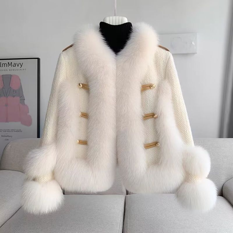 Frauen Kleidung Promi temperament heißer mädchen winter tragen neue fuchs pelz kurze weibliche dame mantel_voghion.com