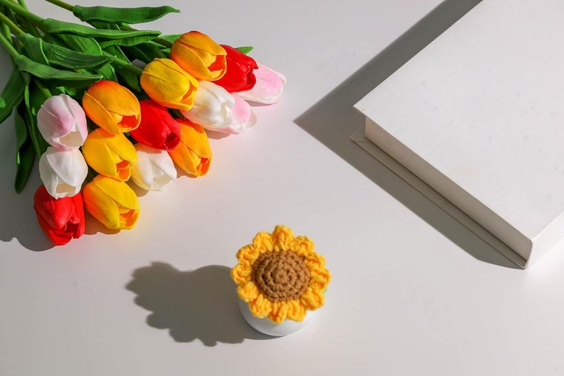 SITUMEIZI Fiori Tulipani Fiori Artificiali in Seta 15 Pezzi Vero Tocco 14" per Bouquet da Sposa Primaverile, Pasqua, Casa, Cucina_voghion.com
