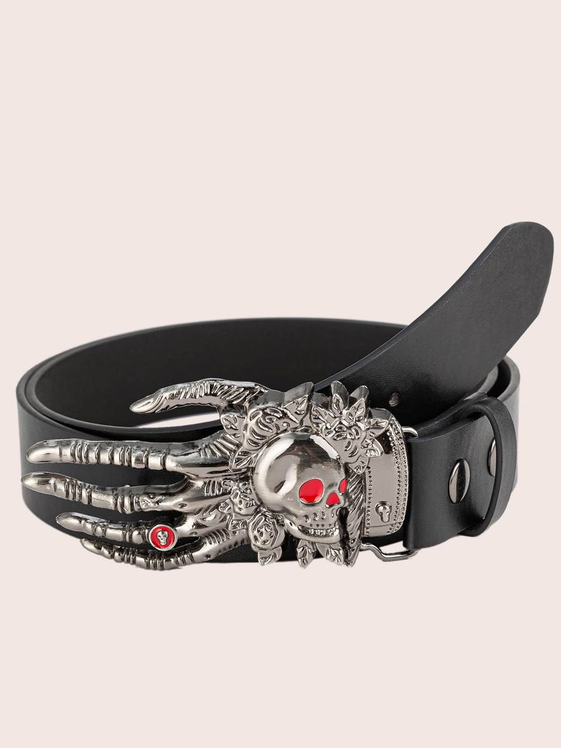 HOT Gothic Punk Leder Y2k Gürtel Für Männer Frauen Metall Schnalle Taille Strap Designer Weibliche Jeans Hosen Dekorative Bund_voghion.com
