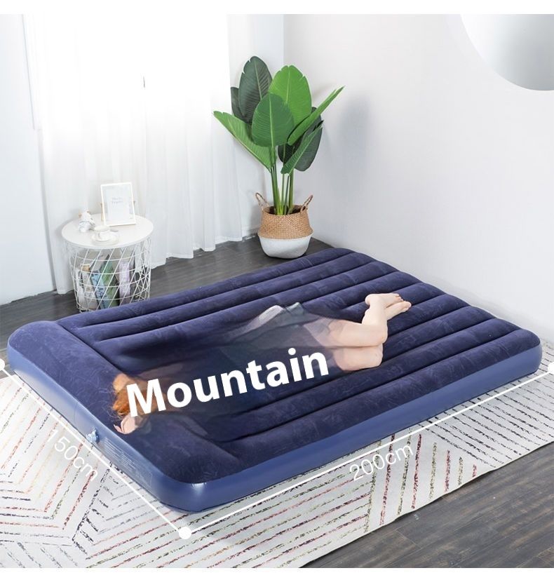 Outdoor Air Double Household Large Single Folding Mattress Inflatable Pad Simple Portable Bed_voghion.com