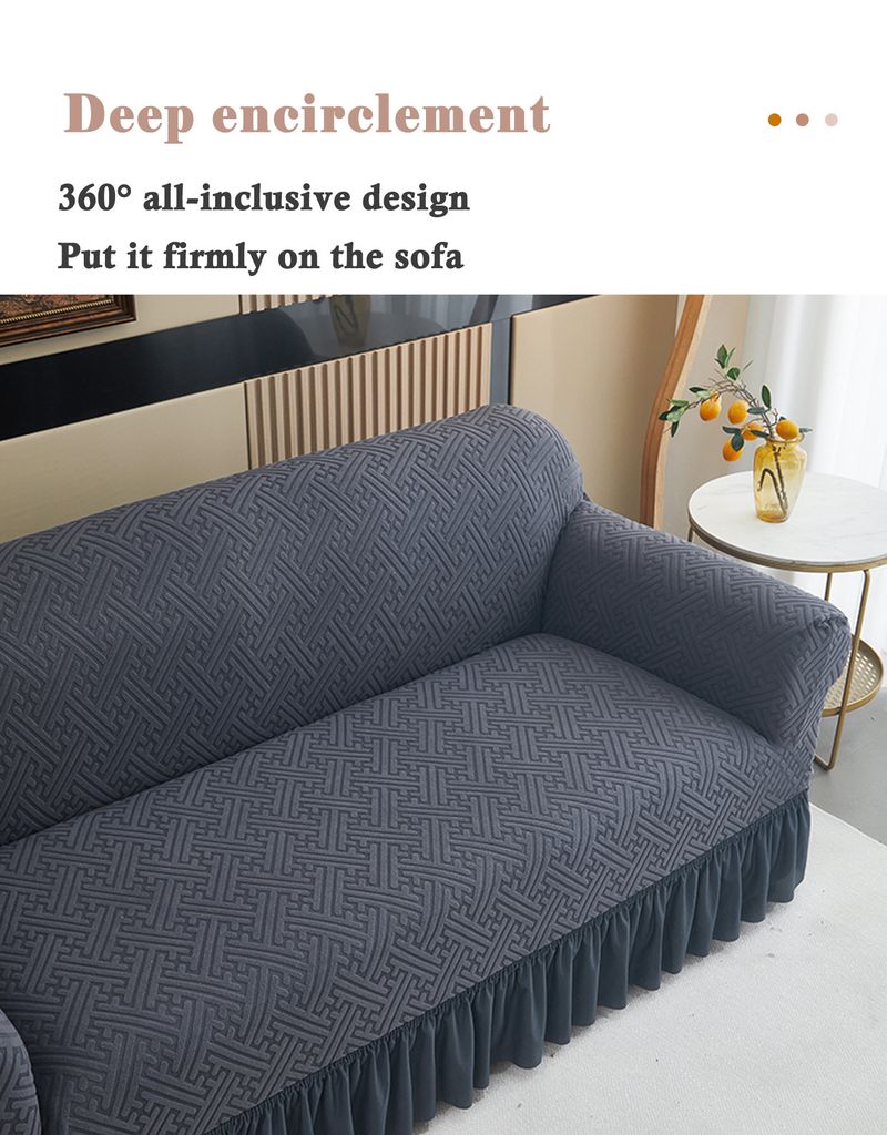 Premium Stretch Jacquard Sofa Covers, Full Coverage Slip-Resistant Protectors For Single/Double/Three-Seater Couches, Modern Striped Design_voghion.com