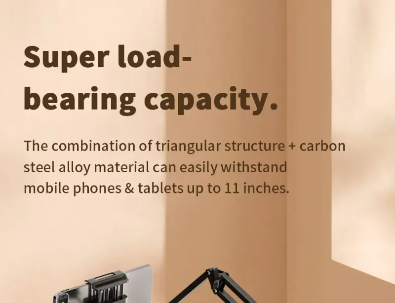 Holder For With 90cm Metal Arm 360° Rotating Bed Mount For IPad Stand 4.5~11 Inch Phone Tablet Bracket_voghion.com
