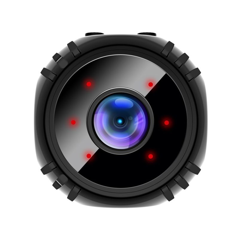 Cameră mini W8 HD 1080P cu viziune nocturnă, supraveghere video cu baterie, Wifi, cameră inteligentă pentru casă (negru)_voghion.com
