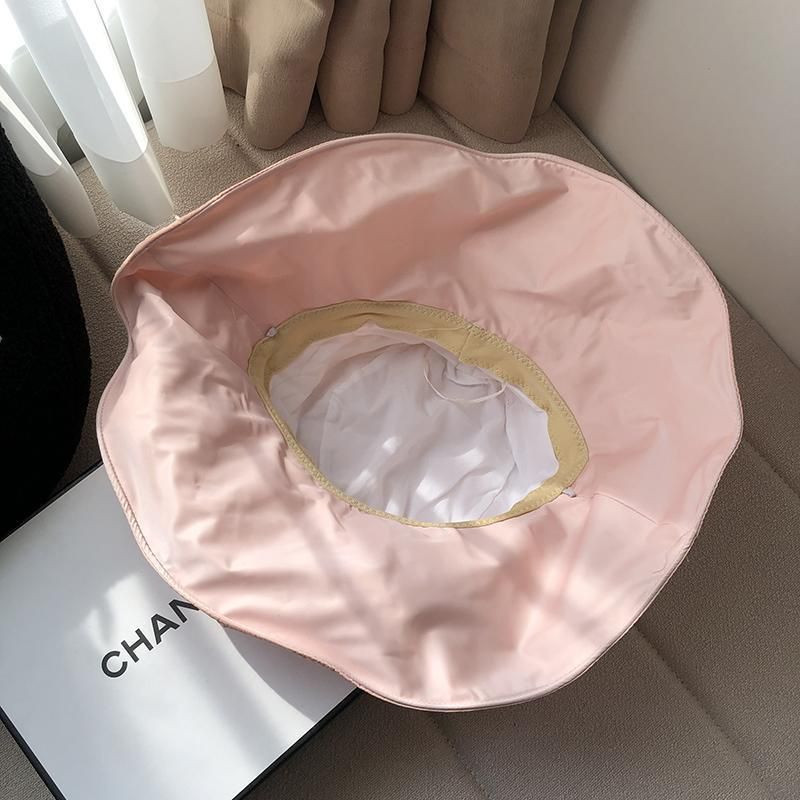 Big Eaves Plissee Bucket Hat Sommer UV-Schutz Sonnenschutz Faltbares Temperament Schnelltrocknender Beckenhut Damen_voghion.com