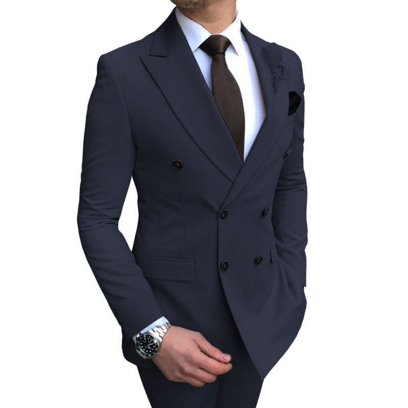 Costume d'affaires et de loisirs de mariage, ensemble de costume de banquet de mariage en deux pièces pour marié et garçon d'honneur, homme_voghion.com