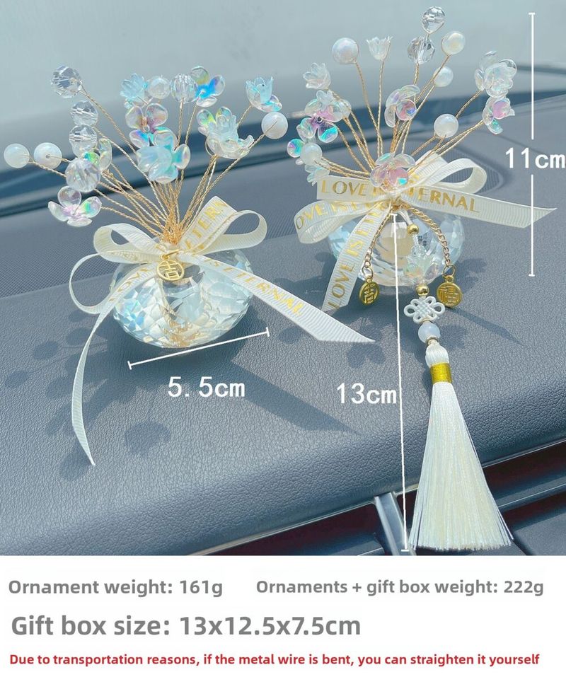 Lily Of The Valley Starry Sky Ornament Goddess Style Lucky Flower Dashboard Decoration Car Accessories_voghion.com