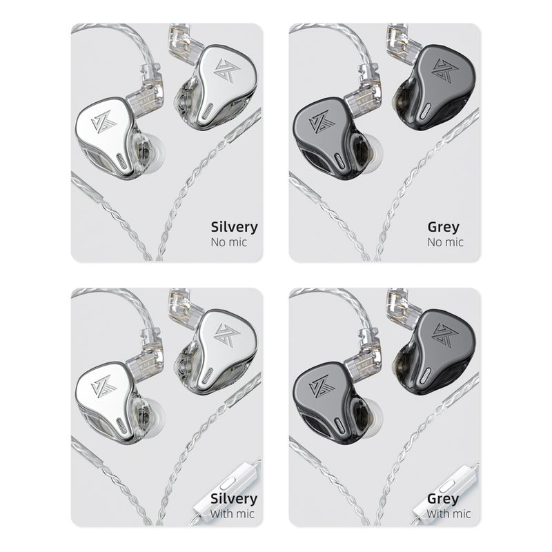 KZ DQ6 Dynamic Wired In-ear Noise Reduction HiFi Sport Earphone with Microphone_voghion.com