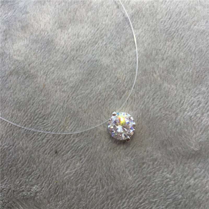 2025 New Arrivals Choker Invisible Fish Line Krystal Halskæde Vedhæng Hals Zirkon Kvinder Nøgleben Kæde Dame Feminino Krave_voghion.com
