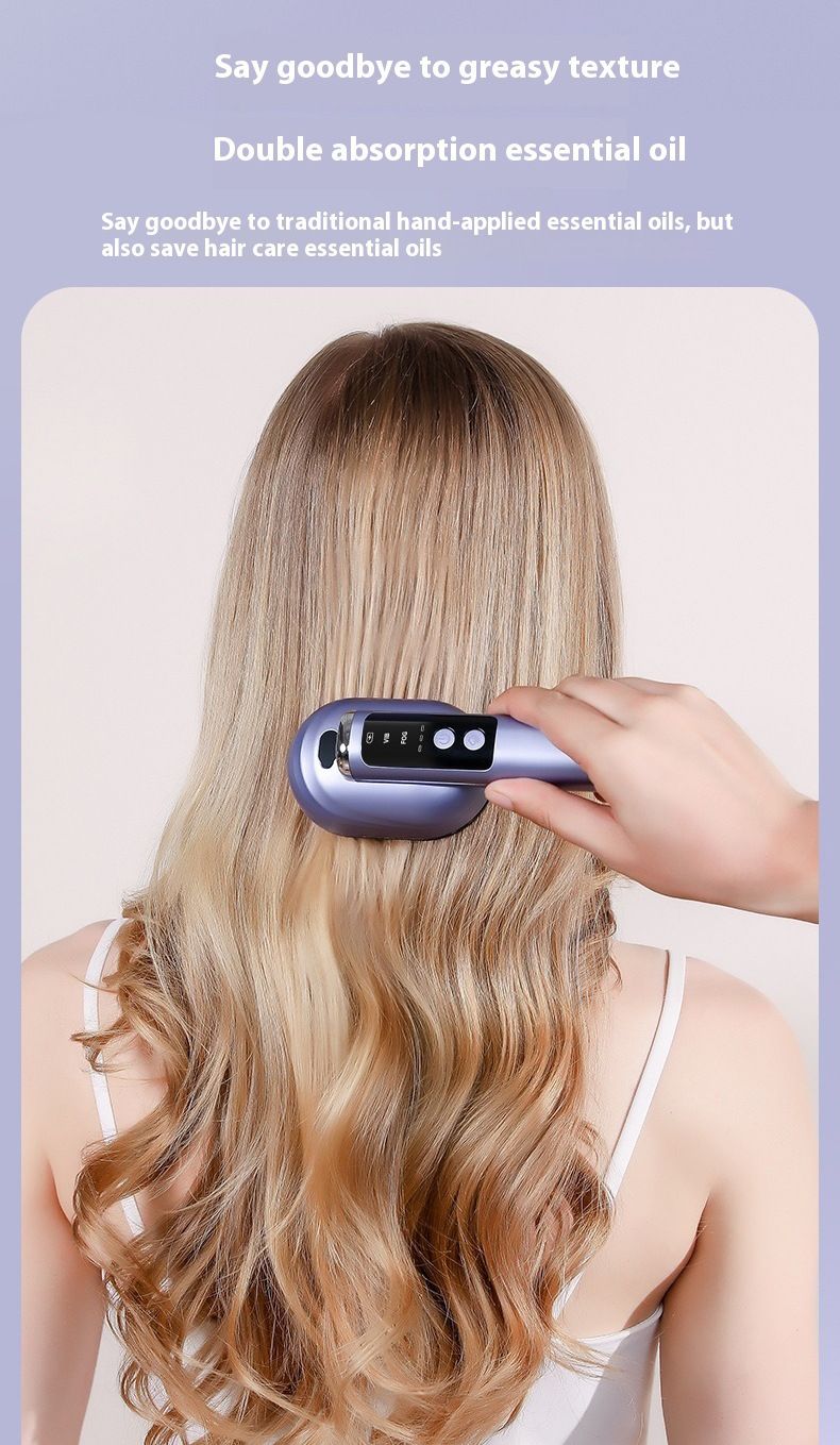 Scalp Massager With Vibration & Red Light Therapy, Microcurrent Mist For Hair Growth & Anti-Hair Loss, Essential Oil_voghion.com