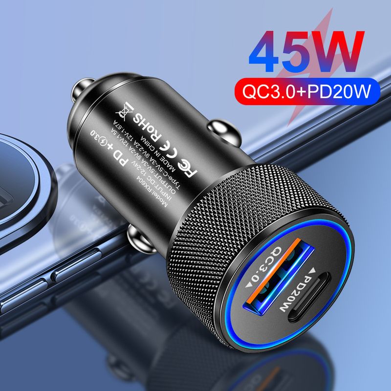 Music Festival  45W suitable for Huawei super fast charging charger, Apple PD20W cigarette lighter car charger_voghion.com