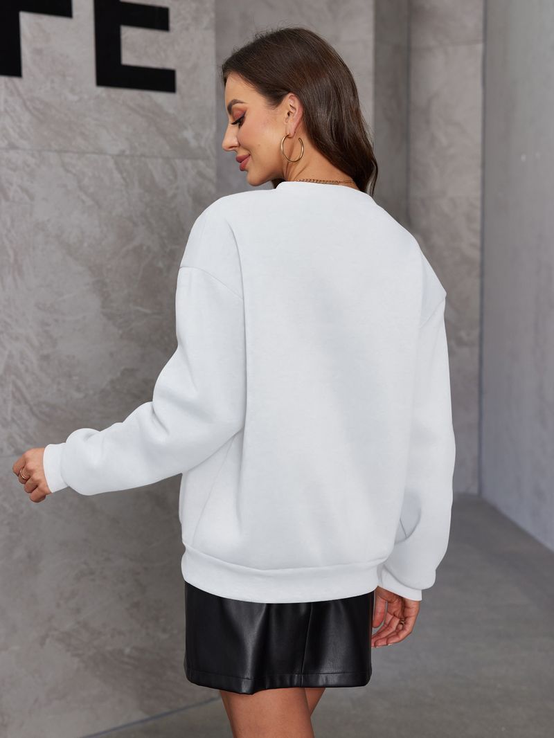 Women's With High-End Feel, European Style, Loose Fit, Slimming, Bowknot, Long Sleeve Sweatshirt For Spring And Autumn_voghion.com