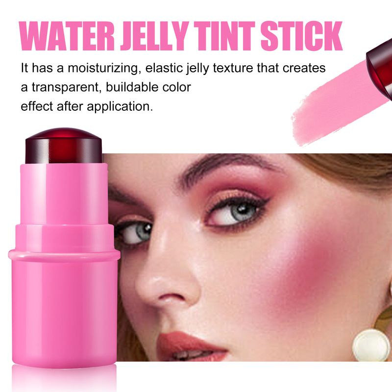 Hidratante Jelly Blush Gel bastão À prova d'água Monocromático Olhos Lábios e Bochecha Transparente Multiuso Bastão de maquiagem Cosméticos coreanos_voghion.com