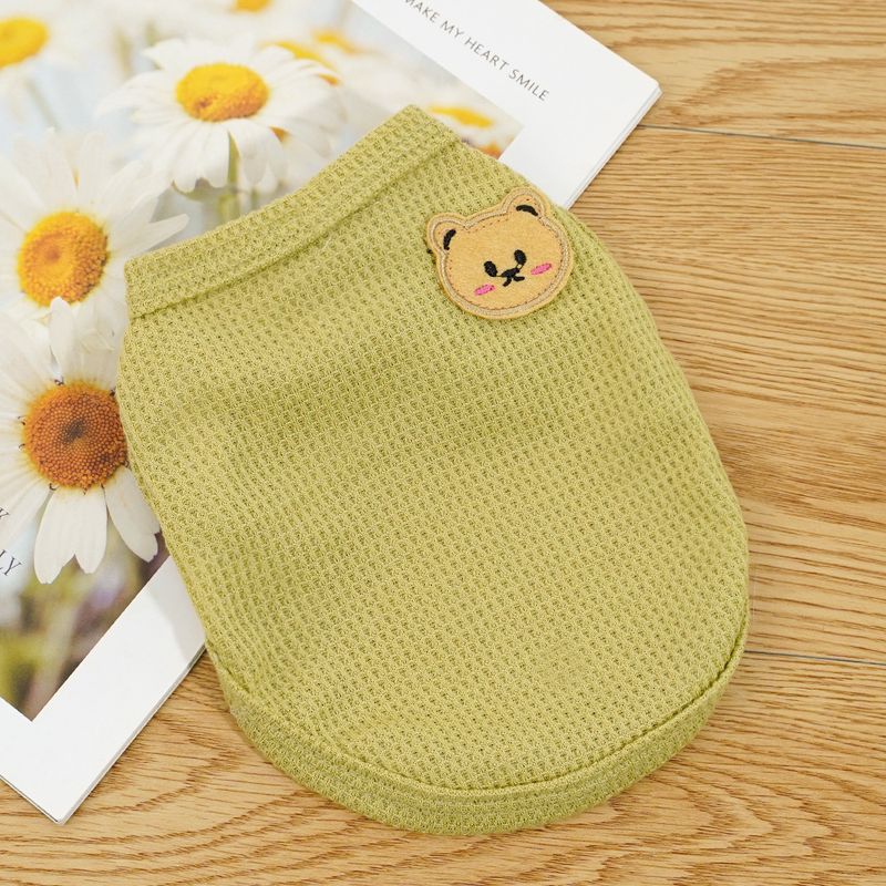 Haustierkleidung Waffelbär Sommerweste Teddy mittlere und kleine Hundekatze Hundekleidung Fabrik Großhandel_voghion.com