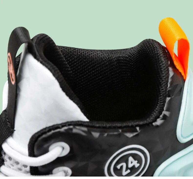 Høst 2023 Barn High Side Basketball Sko Gutte Mesh Basket Boots Antislip gummisåle Store Barn Fiess Casual_voghion.com