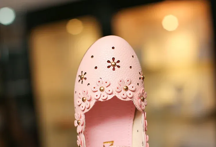 Bambini Bambino Bianco per Festa di Nozze Moda Principessa Scarpe in Pelle con Fondo Morbido Bambini Grandi Ragazze Fiore Appartamenti_voghion.com