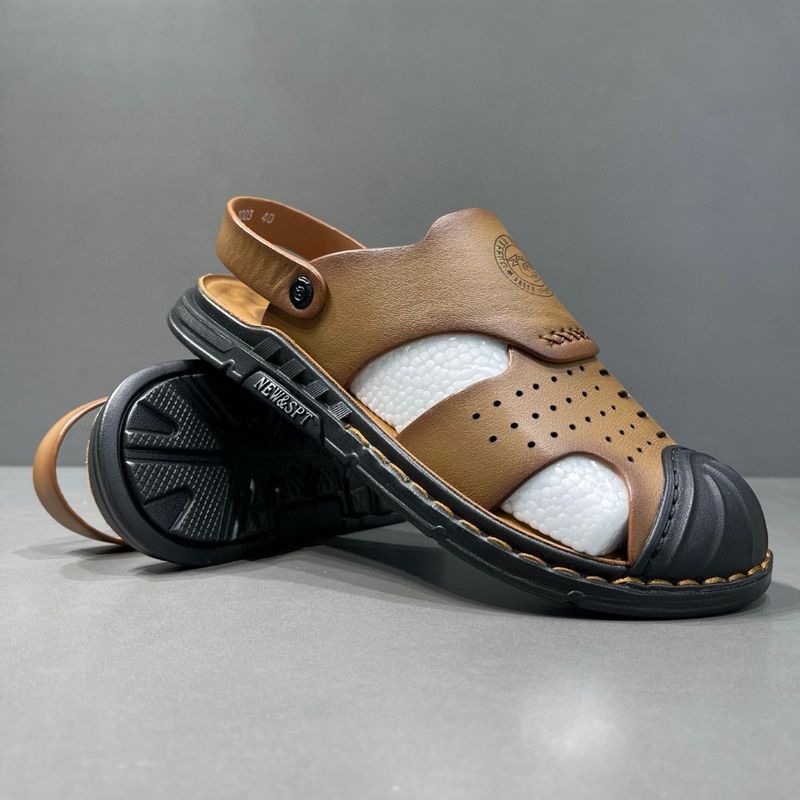 Sandalias de verano 2025 para hombre, estilo casual de playa, edición coreana, estilo moderno para exteriores y pantuflas de doble uso._voghion.com