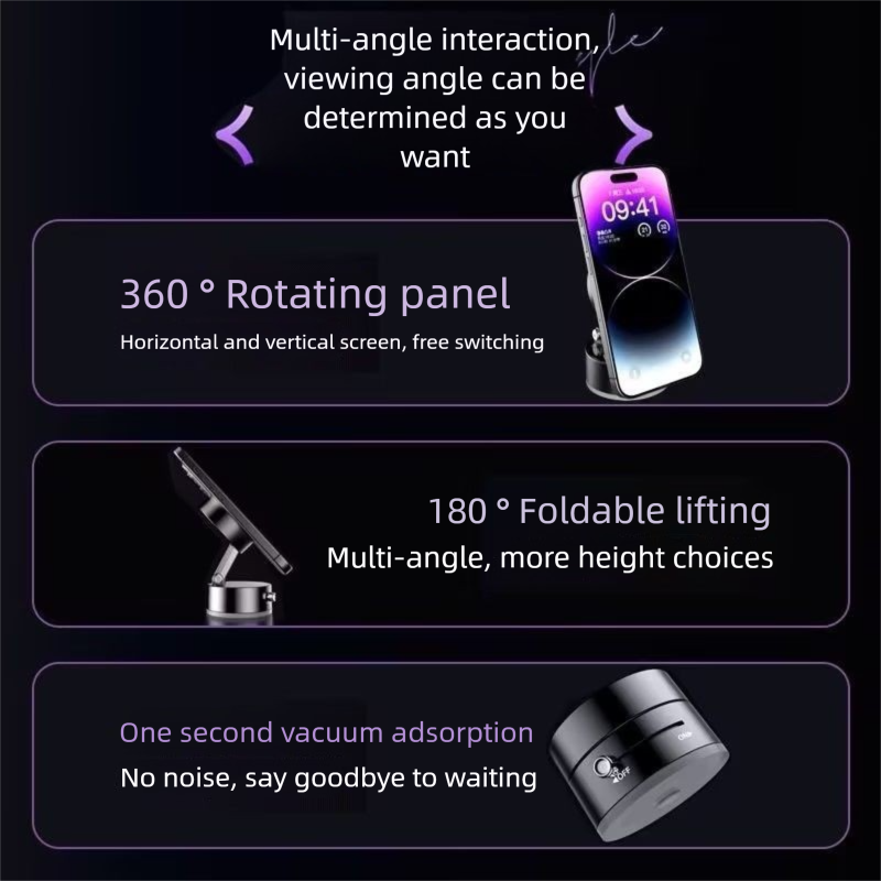 Soporte magnético para teléfono con adsorción mecánica al vacío 2025, ventosa automática, para coche, montaje en pared para el hogar y escritorio._voghion.com