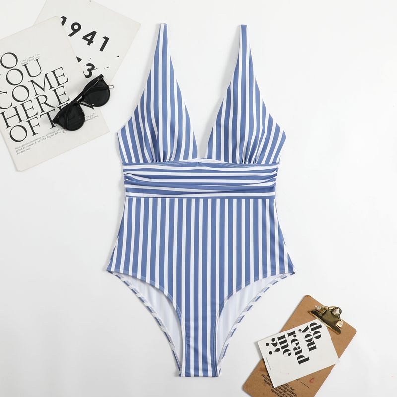 Vêtements pour femmes Maillot de bain une pièce Maillot de bain sexy à rayures Bikini_voghion.com