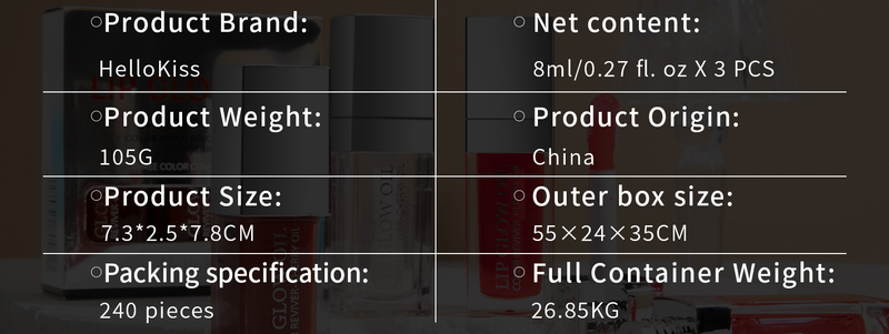 Makeup Hellokiss Lip Balm Set 3in1 Idratante Lip Gloss Specchio Lip Gloss Trasparente Lip Gloss_voghion.com