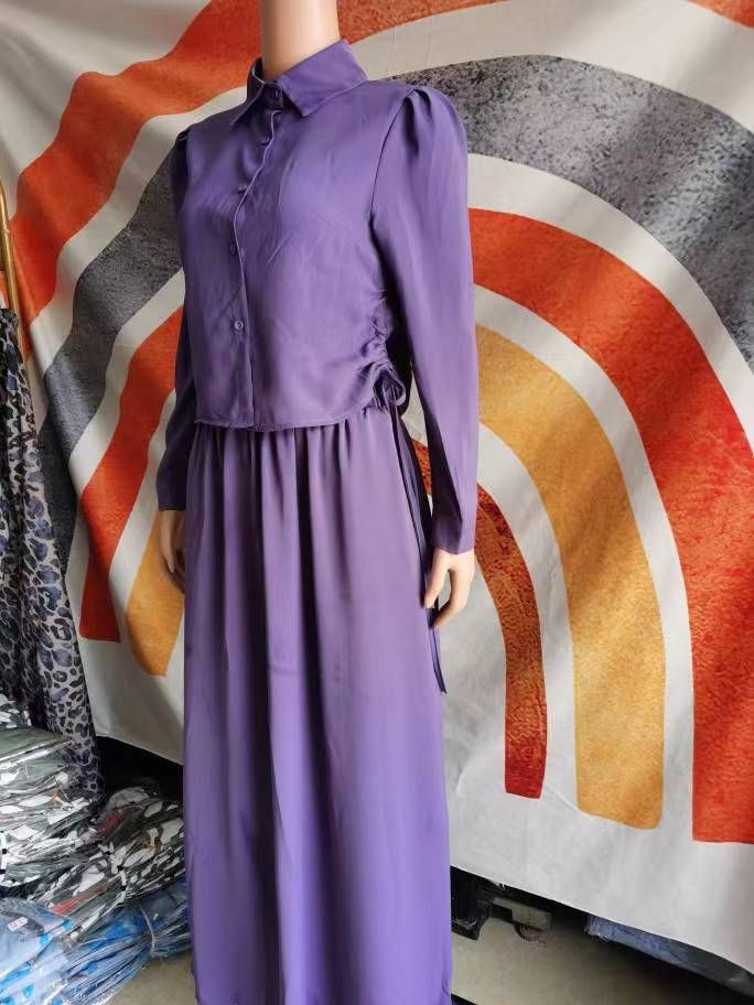 Women's Clothing Long Sleeved Shirt Temperament Women's Long Skirt Skirt Suit_voghion.com